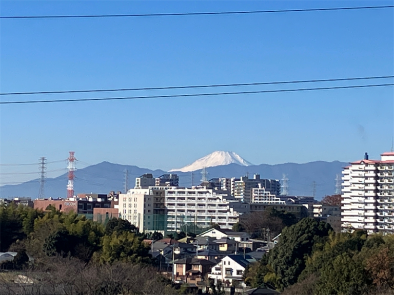 屋上から見える富士山
